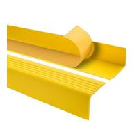 Profilo per bordi scale - Profilo angolare in PVC autoadesivo, Paraspigolo - Strisce antiscivolo per gradini - RGP 50x42mm, giallo, 90cm