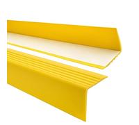 Profilo per bordi scale - Profilo angolare in PVC autoadesivo, Paraspigolo - Strisce antiscivolo per gradini - RGP-O 50x50mm, giallo, 80cm