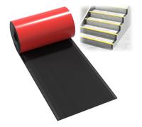 Profilo per Bordi Scale, Profilo Angolare in PVC Autoadesivo, Strisce Antiscivolo per Gradini(Zwart,6 cm/2.4 in)