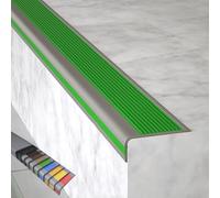 Profilo per Bordi Scale, Profilo Angolare, Profilo Angolare Adesivo, Larghezza 5 Cm, 7 Cm, Materiale PVC, per Scale Interne ed Esterne(Green,150x5x2.5cm/59x2x1in)