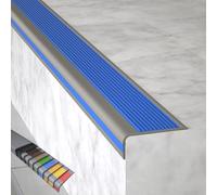 Profilo per Bordi Scale, Profilo Angolare, Profilo Angolare Adesivo, Larghezza 5 Cm, 7 Cm, Materiale PVC, per Scale Interne ed Esterne(Blue,200x7x2.5cm/79x2.7x1in)