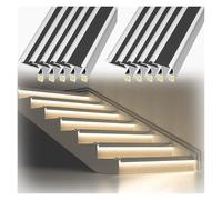 profilo per bordi scale Striscia di finitura antiscivolo per bordi di scale con canale LED, strisce di protezione per gradini, tappi di protezione per bordi di gradini(Black,L 85in/216cm)