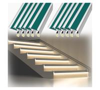 profilo per bordi scale Striscia di finitura antiscivolo per bordi di scale con canale LED, strisce di protezione per gradini, tappi di protezione per bordi di gradini(Green,L 85in/216cm)