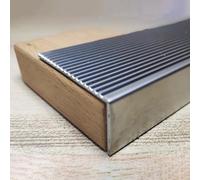 Profilo per gradini in cemento, cemento, piastrelle, in acciaio inox, protezione per bordi delle scale per esterni, a forma di L, tagliabile (lunghezza 100 cm, larghezza 9 cm)