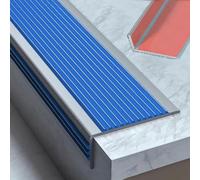 Profilo per Gradini in PVC, Protezione per Bordi Scale, Profilo Antiscivolo per Gradini in Piastrelle/laminato/marmo, Autoadesivo per Scuole, Case, Aziende(Blue)