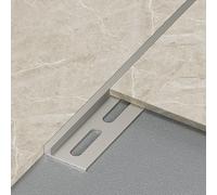 Profilo per pavimenti in alluminio, 100 cm, 3 pezzi, grigio per piastrelle e parquet, adatto a tutte le stanze, design moderno, spessore 10 mm, migliora i tuoi spazi