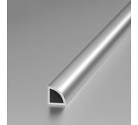 Profilo Per Piastrelle, Modanatura A Quarto Di Cerchio 125 Cm (2 Pezzi) - Protezione Per Bordi In Ceramica Per Piastrelle, Per Bagno, Ufficio(Matte silver,15x15mm)