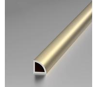 Profilo Per Piastrelle, Modanatura A Quarto Di Cerchio 125 Cm (2 Pezzi) - Protezione Per Bordi In Ceramica Per Piastrelle, Per Bagno, Ufficio(Matte gold,10x10mm)