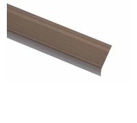 Profilo per scale, a forma di L, in alluminio, 90 cm, marrone, con nastro biadesivo per un facile montaggio sulle scale di casa, 15 pezzi