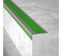 Profilo Per Scale In PVC A Forma Di L,Listello Angolare Profilo Per Bordi Scale,Profilo Per Gradini,Profilo Per Bordi Scale Autoadesivo,per Pavimenti Di Tutti I Tipi ( Color : Groen , Size : 5*2.5cm*2