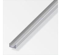 Profilo profili in alluminio anodizzato argento a U 1 mt 10 x 11,5 x 1,5 mm