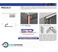 PROFILO PROJOLLY SMUSSO ANGOLO JOLLY PROGESS MM 10 MT 1,35 TITANIO SPAZZOLATO