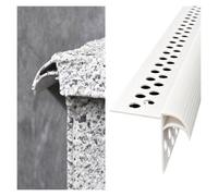 Profilo PVC Forato Gocciolatoio, Deviatore Pioggia Muro | Profilo Gronda, Strato Sigillante Protettivo Per Timpani/ Parapetti/ Terrazze/ Bordi(W 2.8in,4.3m L)
