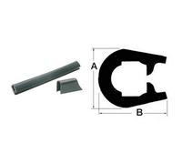 PROFILO PVC MM 30 x 38 NERO 1 METRO PARABORDO ACCESSORI NAUTICA