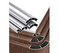 Profilo Quarto di Tondo in Alluminio for Mobili e Pannelli | Raggi R18-R80 for angoli arrotondati su mobili e pannelli da 18 mm(R35mm(1.4in),L59.1in/150cm)