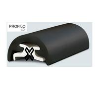 PROFILO RADIAL NERO 40 MM PVC SOLO PROFILO 1 METRO ACCESSORI NAUTICA