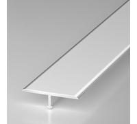 Profilo T In Alluminio, Striscia Di Soglia Per Pavimento, Larghezza 30-60mm | Striscia di Transizione per Pavimento, Soglia Porta e Riempimen to Fessure Parquet e Piastrelle(Silver,50mmx150cm)