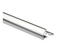 Profilo terminale a quarto di tondo alluminio anodizzato 10 mm x 2,7 m Argento brillante