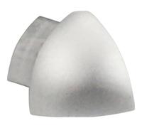 Profilo terminale a quarto di tondo angolo esterno alluminio argento opaco 8 mm Argento opaco