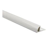 Profilo terminale a quarto di tondo in PVC bianco lucido 8 mm x 2,5 m Bianco