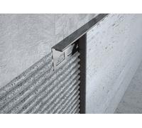 Profilo Terminale e Delimitazione in ACCIAIO per Piastrelle. Barra 2.5 M