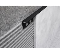 Profilo Terminale e Delimitazione in ALLUMINIO Nero Opaco. Barra 2.5 m