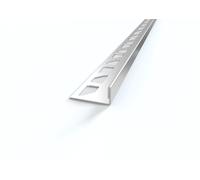 Profilo terminale in ACCIAIO INOX per gradini e scale. Barra 2.5 m