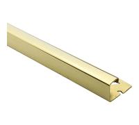 Profilo terminale quadrato in ottone cromato 10 mm x 1 m Ottone cromato