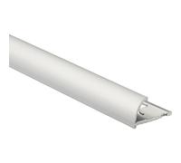 Profilo terminale quarto di tondo in alluminio argento opaco 12,5 mm x 2,7 m Argento opaco