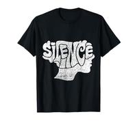 Profilo tipografico retrò Silence The Hate Distressed Maglietta