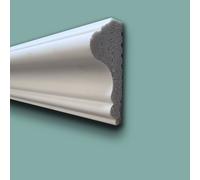 Profilo TORO - CIMA per boiserie in Polimeri Bianco RAL 9016 verniciabile 57X25mm (Prezzo al metro)