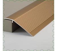Profilo Transizione Alluminio Rampa Di Soglia Per Un Dislivello Di 25-55mm, Strisce Di Transizione Pavimento Per Laminare Legno Per Piastrellare, Lunghezza 90cm(Gold-B)