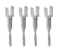 Profilo U Terra Manicotto Filettato 70 MM 7x7 CM Zincato a Caldo 67,5 CM Lungo