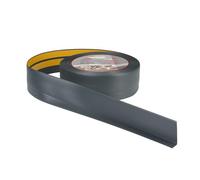 ProfiPVC Battiscopa PVC 50x20 mm - 1 metro, Adesivo, con Striscia Spezzata, Battiscopa Angolare Autoadesivo, flessibile e morbida, montaggio facile, 50x20 mm, Antracite