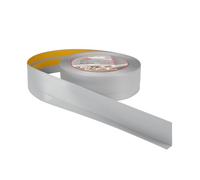 ProfiPVC Battiscopa PVC 50x20 mm - 10 metro, Adesivo, con Striscia Spezzata, Battiscopa Angolare Autoadesivo, flessibile e morbida, montaggio facile, 50x20 mm, Grigio