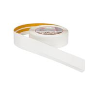 ProfiPVC Battiscopa PVC 50x20 mm - 20 metro, Adesivo, con Striscia Spezzata, Battiscopa Angolare Autoadesivo, flessibile e morbida, montaggio facile, 50x20 mm, Bianco