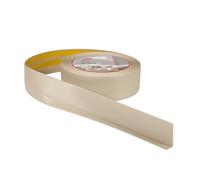 ProfiPVC Battiscopa PVC 50x20 mm - 25 metro, Adesivo, con Striscia Spezzata, Battiscopa Angolare Autoadesivo, flessibile e morbida, montaggio facile, 50x20 mm, Beige