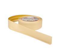 ProfiPVC Battiscopa PVC 50x20 mm - 5 metro, Adesivo, con Striscia Spezzata, Battiscopa Angolare Autoadesivo, flessibile e morbida, montaggio facile, 50x20 mm, Cremoso