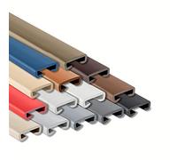 ProfiPVC Listello per ringhiera PVC elastico adatto alla balaustra delle scale - Corrimano, 40x8mm, Grigio chiaro