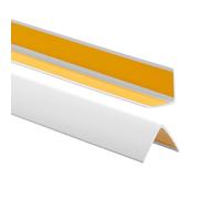 ProfiPVC Profilo angolare 35 x 35 mm, 180 cm, angolo in plastica in gomma PVC, autoadesivo, protezione dei bordi elastica, profilo di protezione degli angoli, facile da montare, grigio chiaro