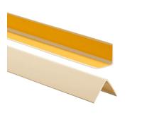 ProfiPVC Profilo angolare 35 x 35 mm, 200 cm, angolo in plastica in gomma PVC, autoadesivo, protezione bordi elastica, profilo di protezione degli angoli, facile da montare, colore crema