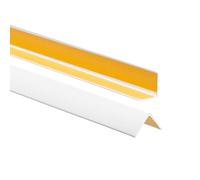 ProfiPVC Profilo Angolare PVC 25x25 mm, 110cm - Listello di protezione in plastica flessibile - Striscia autoadesiva - Riparo dei profili angolari e bordi, facile da installare - Bianco