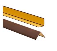 ProfiPVC Profilo Angolare PVC 30x30 mm - Listello di protezione in plastica flessibile - Striscia autoadesiva - Riparo dei profili angolari e bordi, facile da installare - 180cm, Marrone