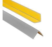 ProfiPVC Profilo Angolare PVC 30x30 mm - Listello di protezione in plastica flessibile - Striscia autoadesiva - Riparo dei profili angolari e bordi, facile da installare - 130cm, Grigio