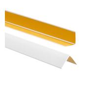 ProfiPVC Profilo Angolare PVC 30x30 mm - Listello di protezione in plastica flessibile - Striscia autoadesiva - Riparo dei profili angolari e bordi, facile da installare - 90cm, Bianco