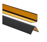 ProfiPVC Profilo angolare PVC 35x35mm, Listello di protezione - Striscia PCV, Riparo dei profili angolari e bordi, 130cm, Nero