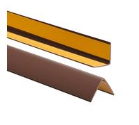 ProfiPVC Profilo angolare PVC 35x35mm, Listello di protezione - Striscia PCV, Riparo dei profili angolari e bordi, 80cm, Marrone