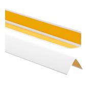 ProfiPVC Profilo angolare PVC 35x35mm, Listello di protezione - Striscia PCV, Riparo dei profili angolari e bordi, 130cm, Bianco