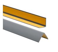 ProfiPVC Profilo angolare PVC 35x35mm, Listello di protezione - Striscia PCV, Riparo dei profili angolari e bordi, 180cm, Argentato