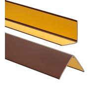 ProfiPVC Profilo Angolare PVC 50x50 mm - Listello di protezione in plastica flessibile - Striscia autoadesiva - Riparo dei profili angolari e bordi, facile da installare - 130cm, Marrone